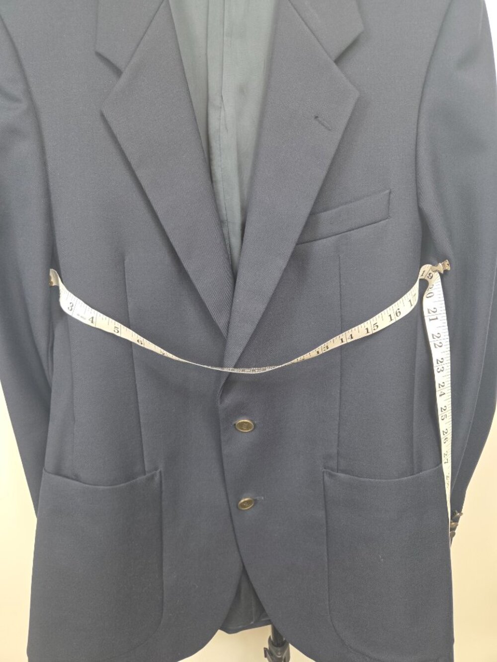 Vintage Yves Saint Laurent Monsieur Men’s Navy Wool Blazer – Made in France - Picture 10 of 14
